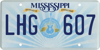 MS license plate LHG607