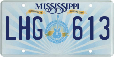 MS license plate LHG613