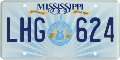 MS license plate LHG624