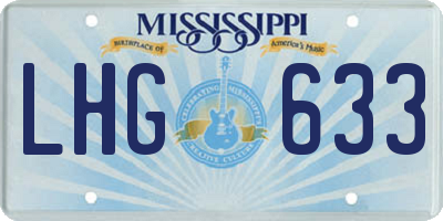MS license plate LHG633
