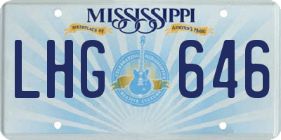 MS license plate LHG646