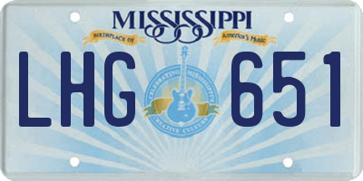 MS license plate LHG651