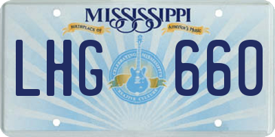 MS license plate LHG660