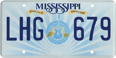 MS license plate LHG679