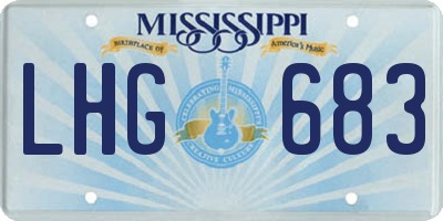 MS license plate LHG683