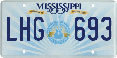 MS license plate LHG693