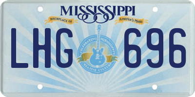 MS license plate LHG696