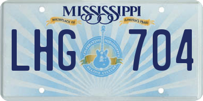 MS license plate LHG704