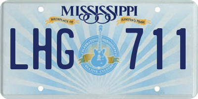 MS license plate LHG711