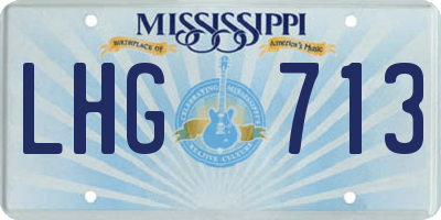 MS license plate LHG713