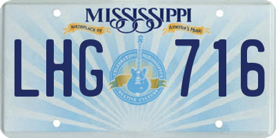 MS license plate LHG716