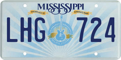 MS license plate LHG724