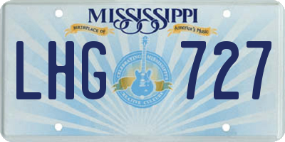 MS license plate LHG727