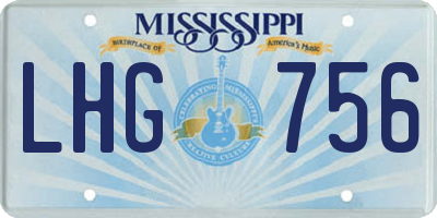 MS license plate LHG756