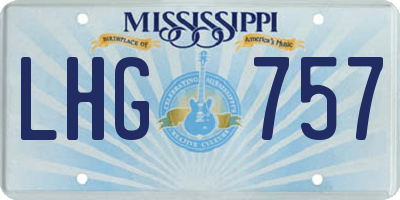 MS license plate LHG757