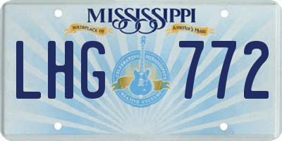 MS license plate LHG772
