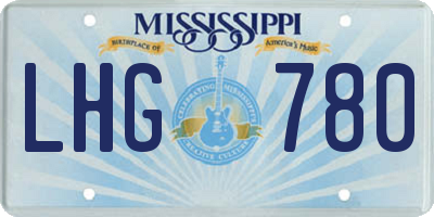 MS license plate LHG780