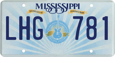 MS license plate LHG781
