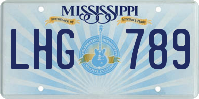 MS license plate LHG789