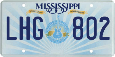 MS license plate LHG802