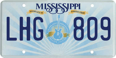 MS license plate LHG809