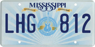 MS license plate LHG812