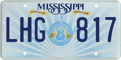 MS license plate LHG817