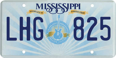 MS license plate LHG825