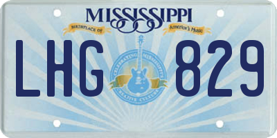 MS license plate LHG829
