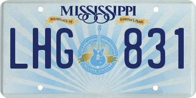 MS license plate LHG831