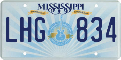 MS license plate LHG834