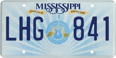 MS license plate LHG841