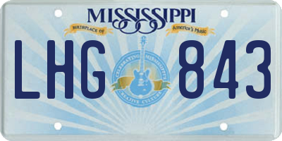 MS license plate LHG843