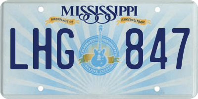 MS license plate LHG847