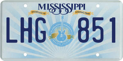 MS license plate LHG851