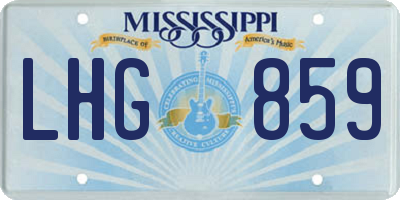 MS license plate LHG859