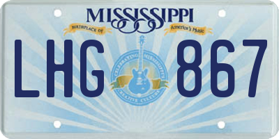 MS license plate LHG867