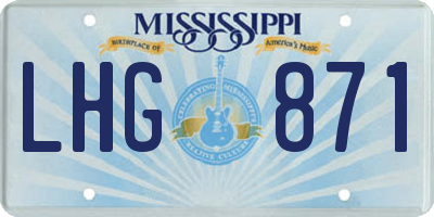 MS license plate LHG871