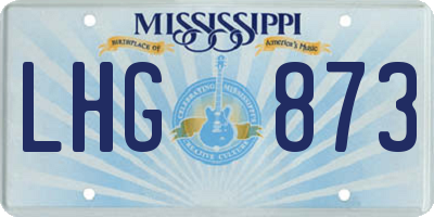 MS license plate LHG873