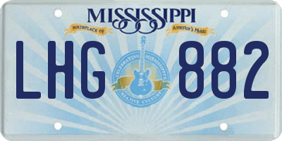 MS license plate LHG882