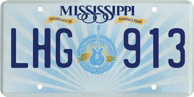 MS license plate LHG913