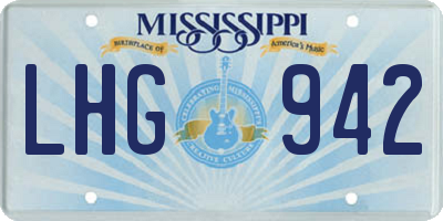 MS license plate LHG942