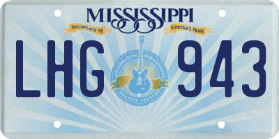 MS license plate LHG943