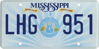 MS license plate LHG951