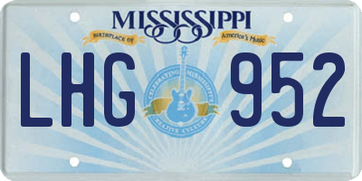 MS license plate LHG952