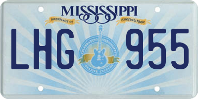 MS license plate LHG955