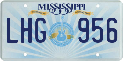 MS license plate LHG956