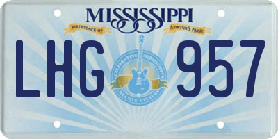 MS license plate LHG957
