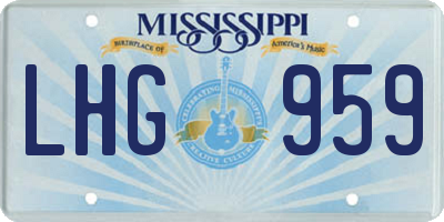 MS license plate LHG959