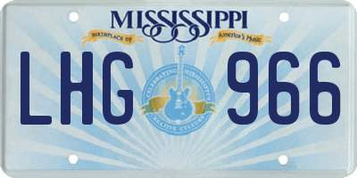 MS license plate LHG966